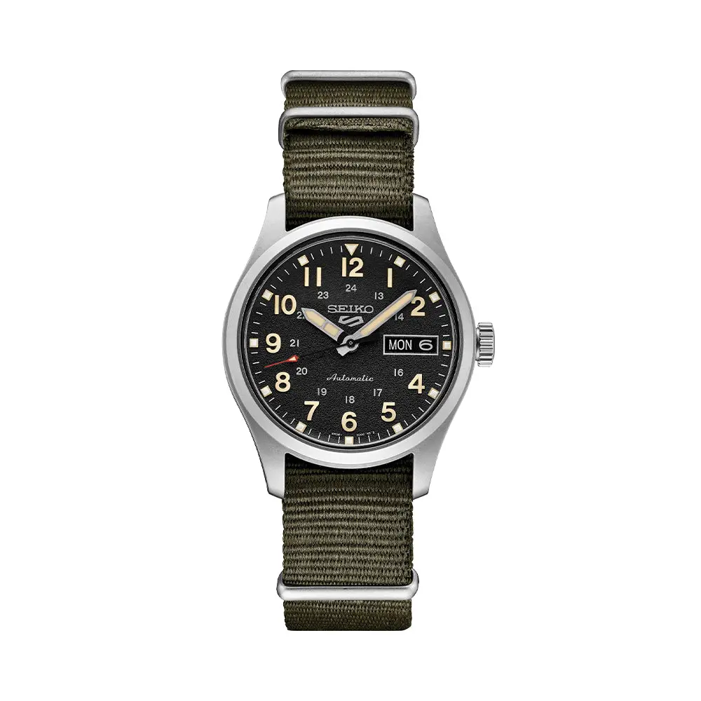 Srpj85 5 Sports Field 36Mm - Black On Nylon Strap 1