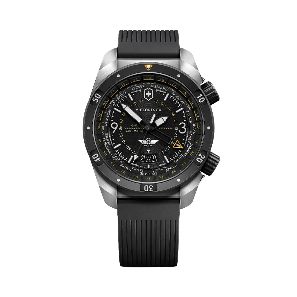 Air Pro 43Mm - Black On Rubber Strap 1