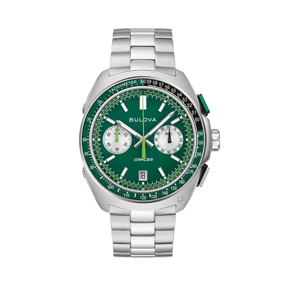Racer Chronograph Quartz 42Mm - Green On Bracelet 1