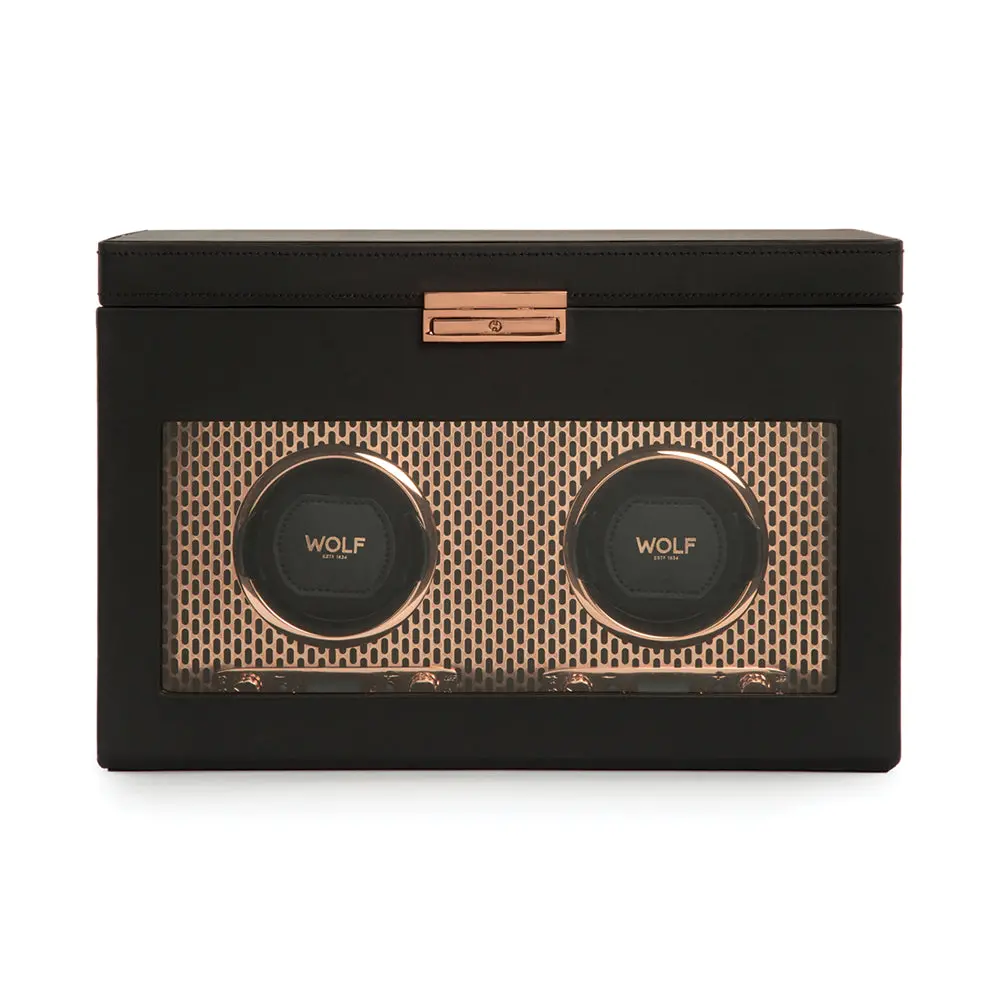 Axis Double Watch Winder With Storage - Copper 1