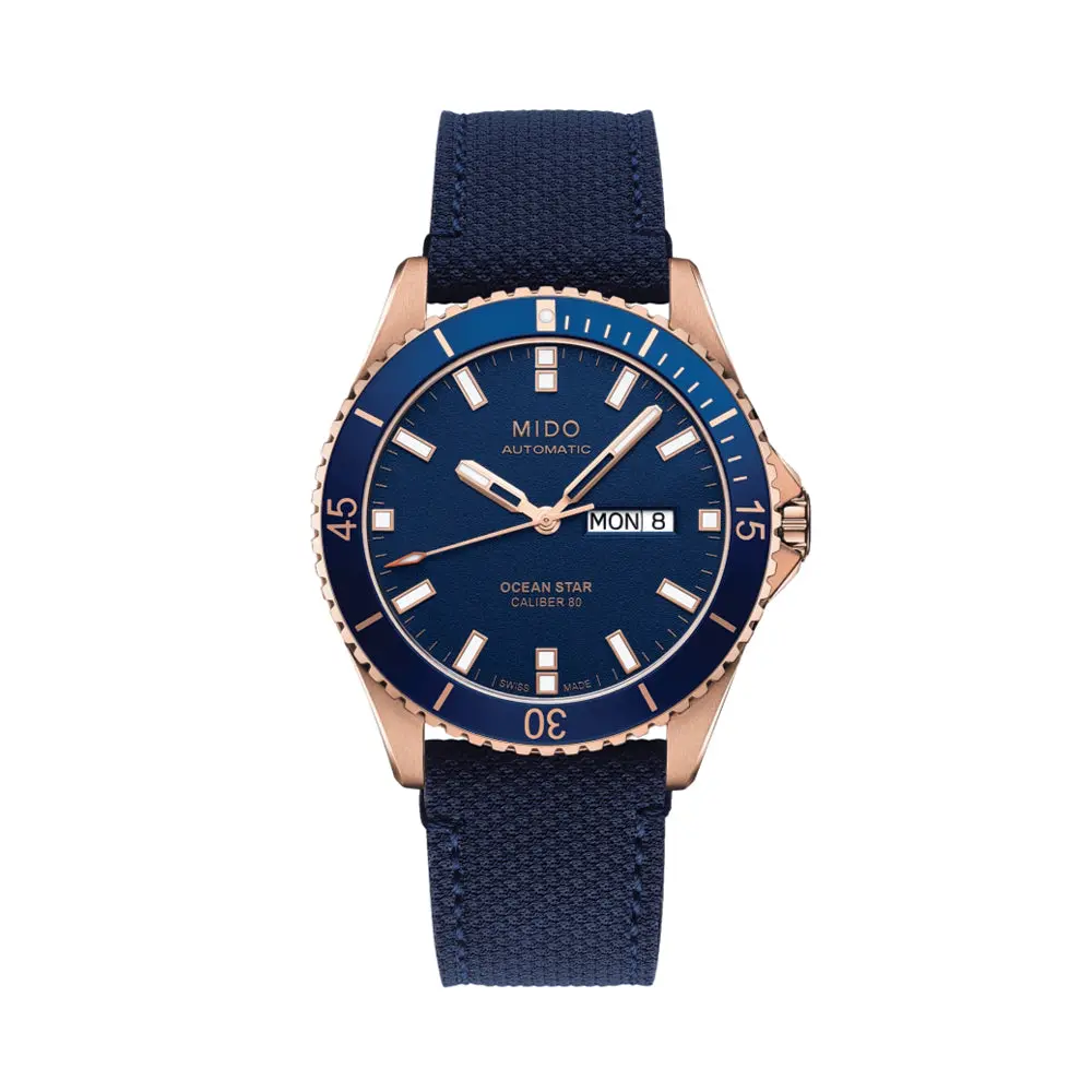 Ocean Star Captain 42.5Mm - Blue On Fabric Strap 1