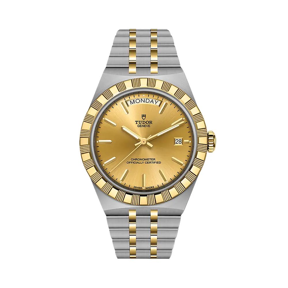 Tudor Royal Day/Date Yellow Gold Two-Tone 40Mm - Champagne On Bracelet 1