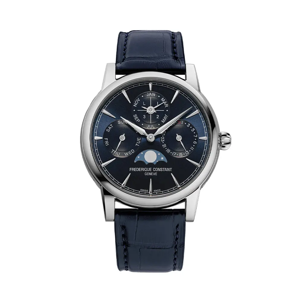 Manufacture Perpetual Calendar 40Mm - Blue On Leather Strap 1