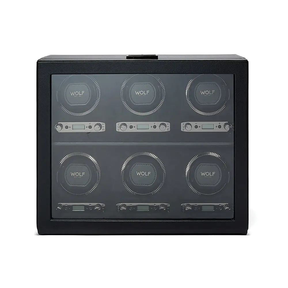 British Racing 6 Piece Watch Winder - Black 1