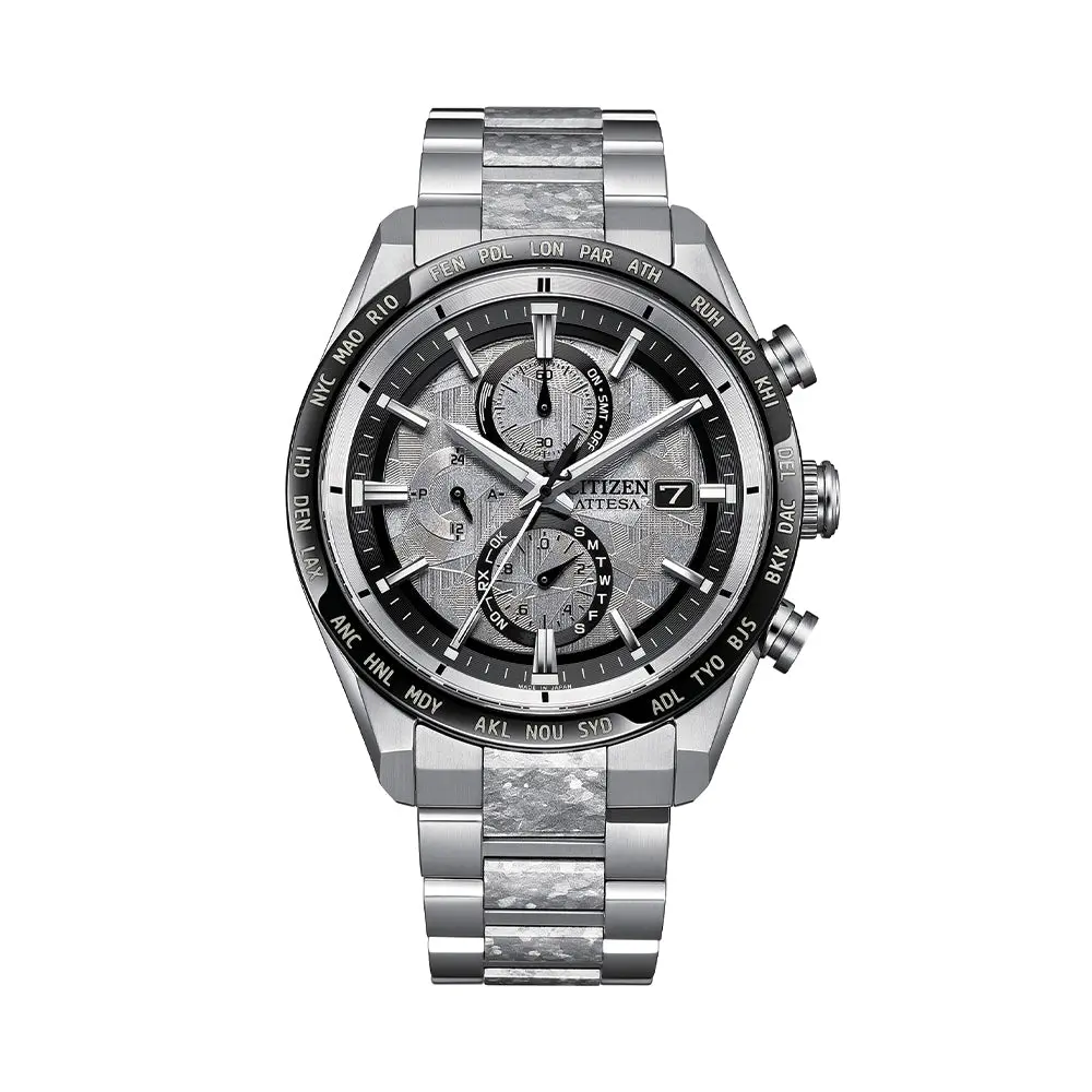 Attesa Platinum Shine Atomic Timekeeping Super Titanium™ Limited Edition 42Mm - Silver On Bracelet 1