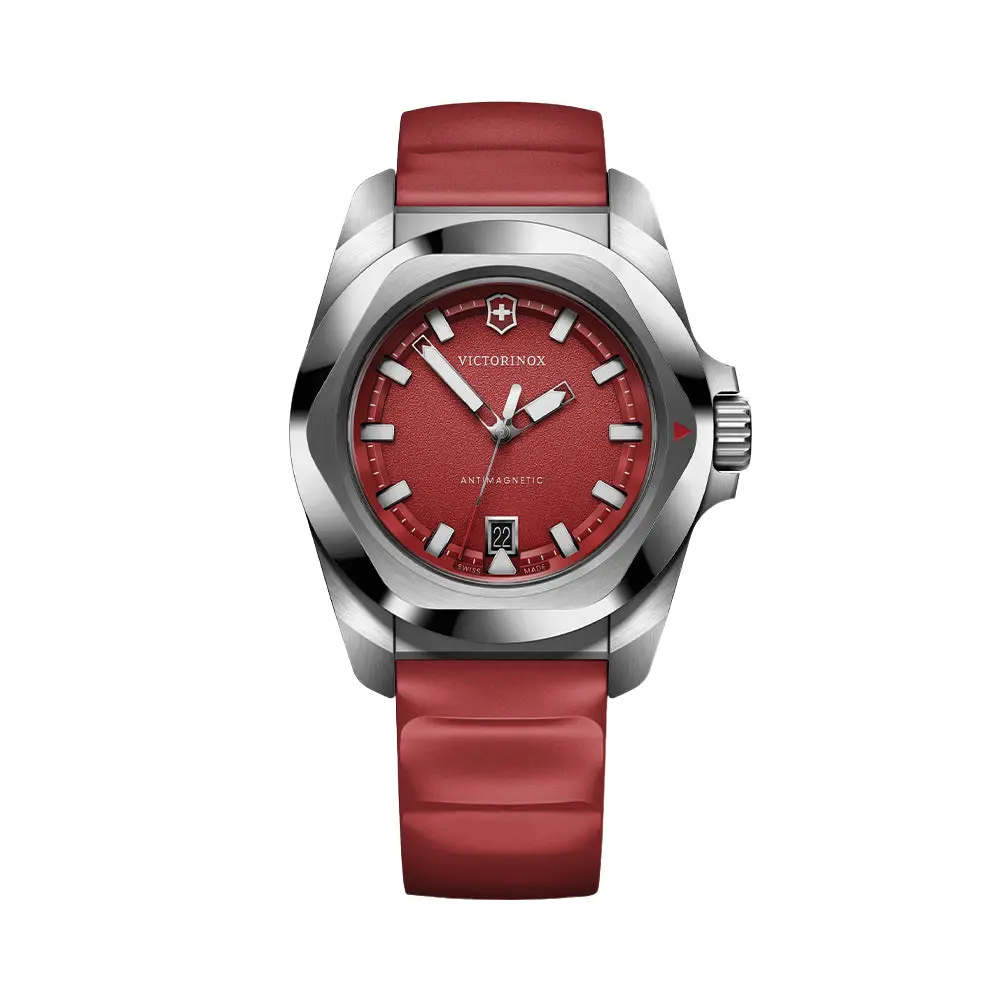 I.N.O.X. 41Mm - Red On Rubber Strap 1