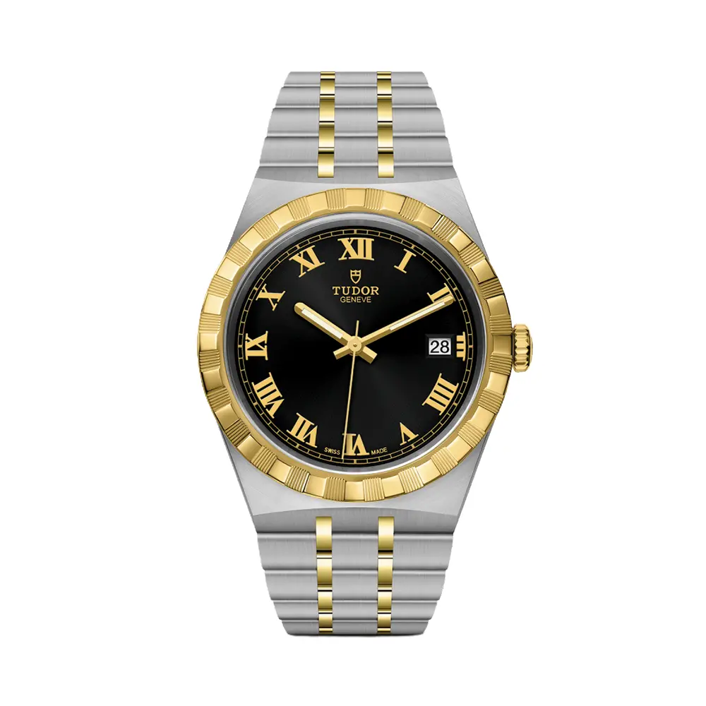 Tudor Royal Yellow Gold Two-Tone 38Mm - Black On Bracelet 1