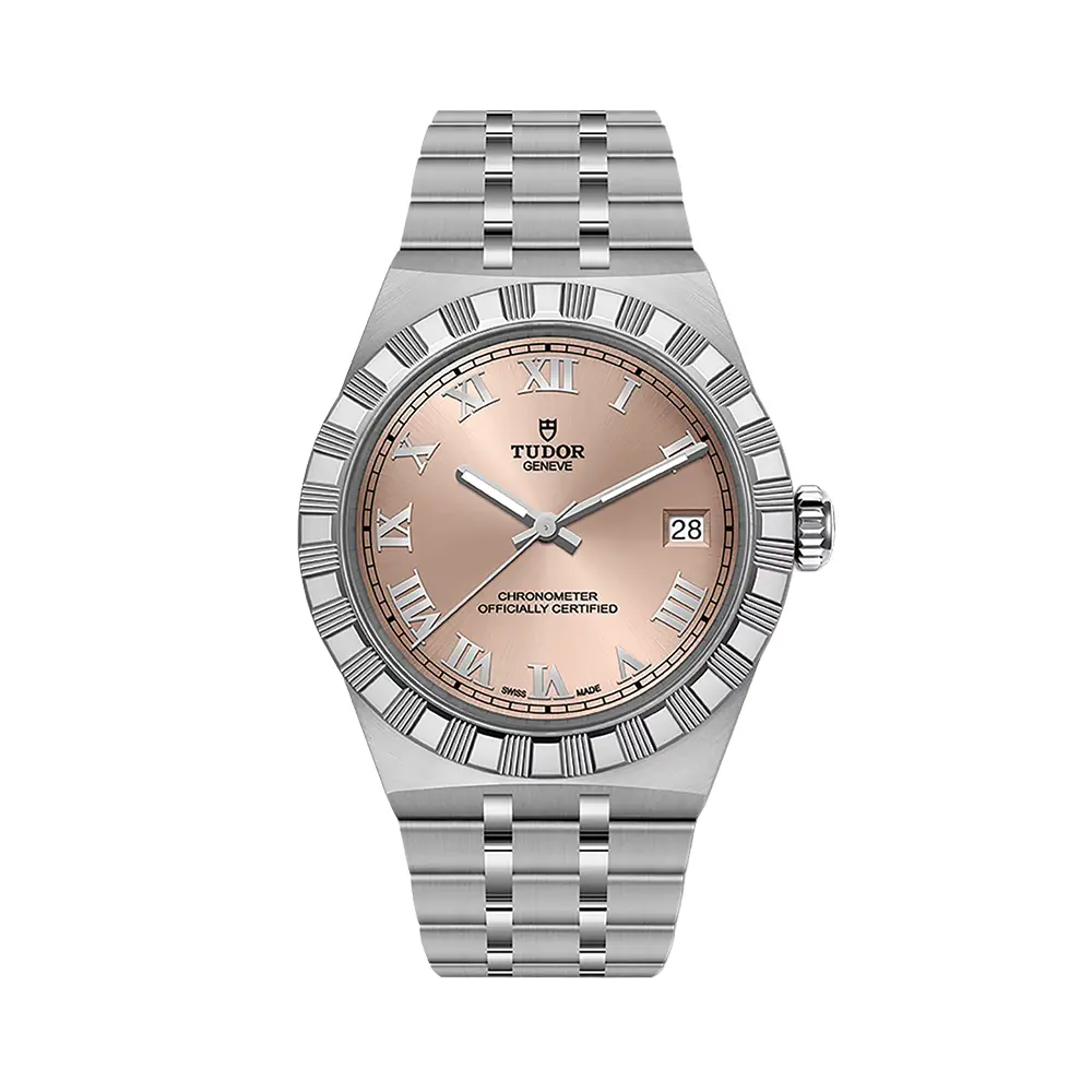 Tudor Royal 36Mm - Salmon On Bracelet 1
