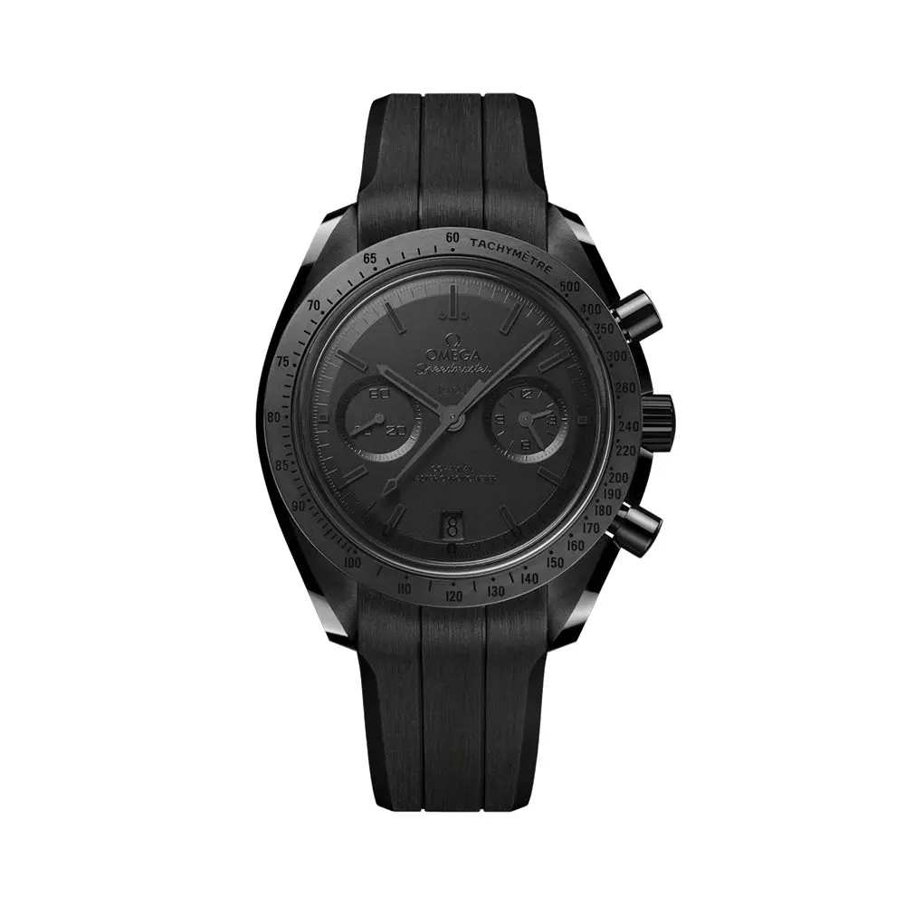 Speedmaster Dark Side Of The Moon Black Ceramic 44.25Mm - Full Black On Rubber Strap 1
