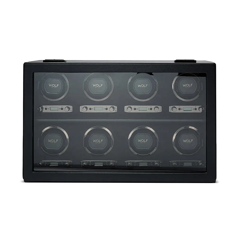 British Racing 8 Piece Watch Winder - Black 1