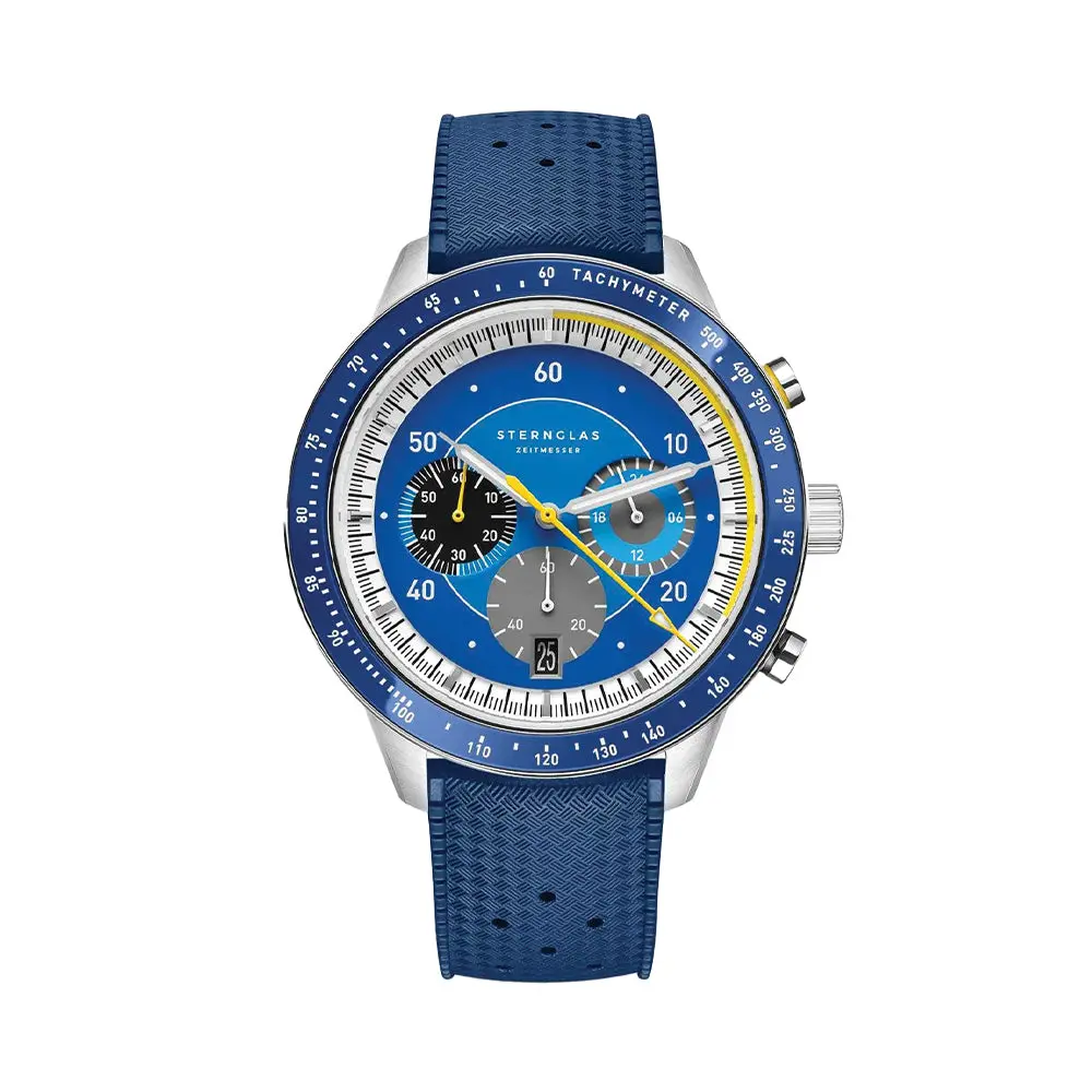Tachymeter 2.0 Quartz 44Mm - Blue On Rubber Strap 1