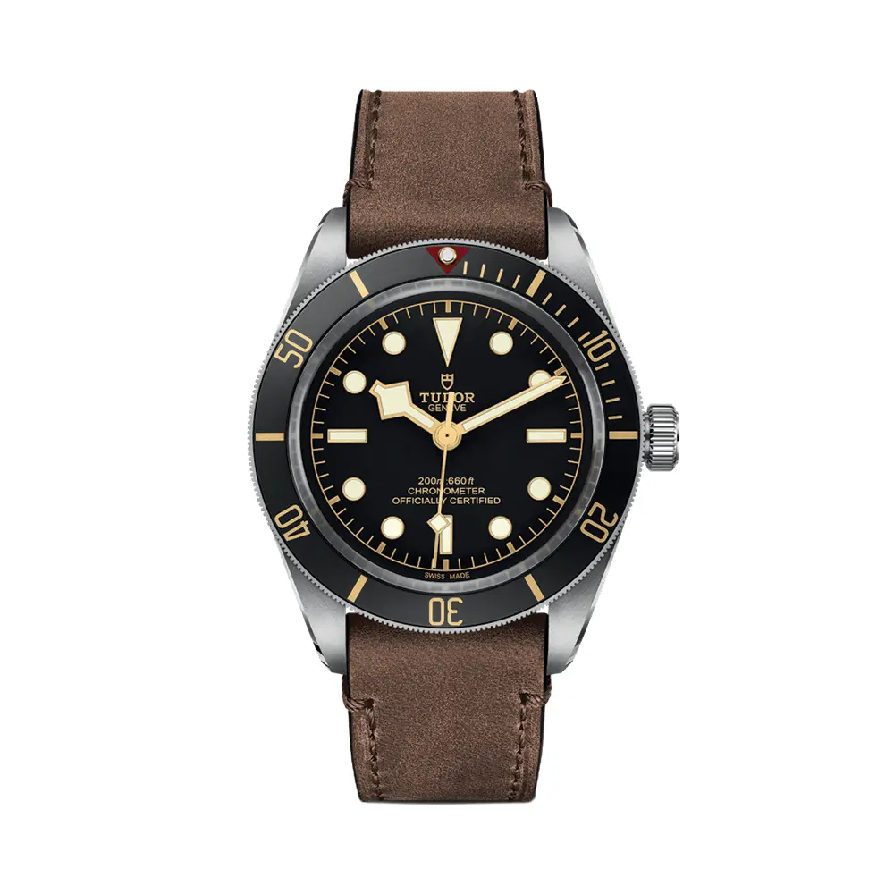 Black Bay 58 39Mm - Black On Leather Strap 1