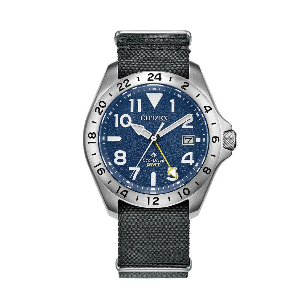 Promaster Land Gmt 39.5Mm - Blue On Fabric Strap 1