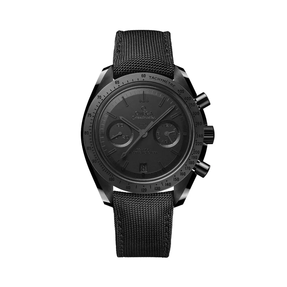 Speedmaster Dark Side Of The Moon Black Ceramic 44.25Mm - Full Black On Fabric Strap 1