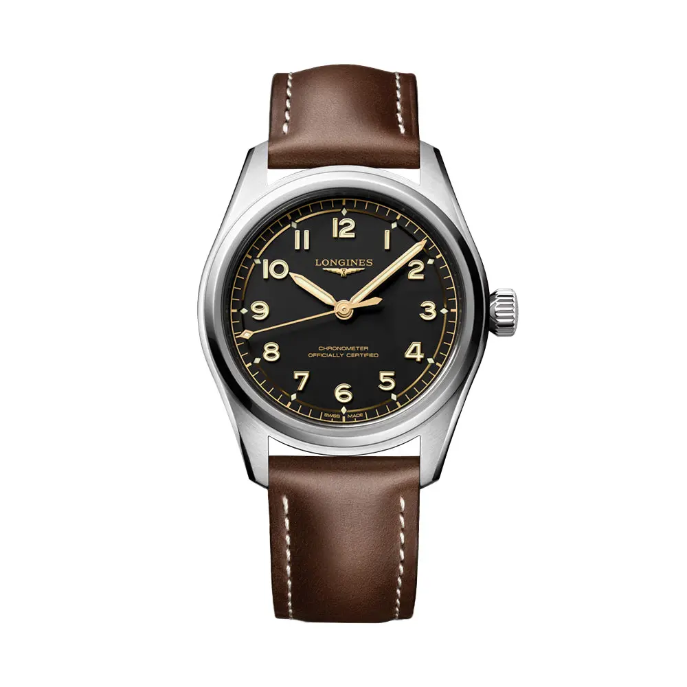 Spirit Pilot Automatic 39Mm - Black On Leather Strap 1