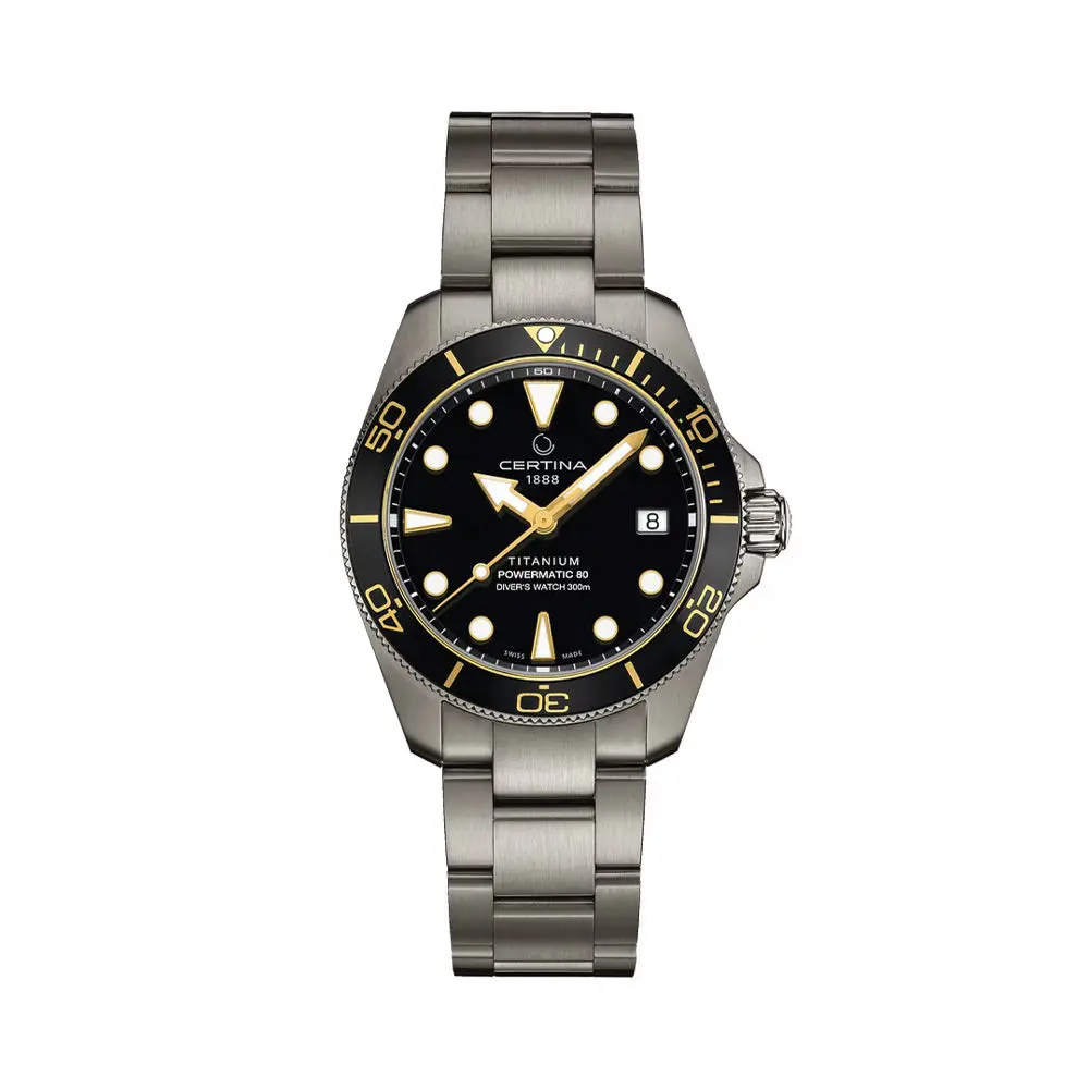 Ds Action Diver New Ds Concept Extreme Shock Resistance Titanium 38Mm – Black On Bracelet 1