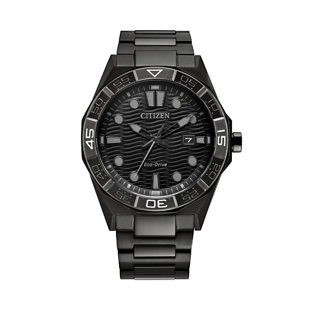 Brycen Sport Casual Eco-Drive 42Mm - Black On Bracelet 1