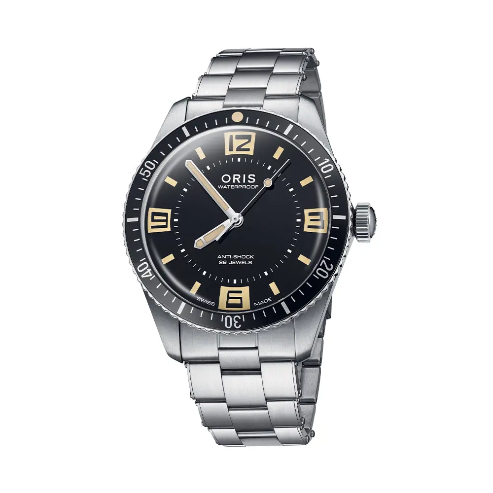 60Th Anniversary Edition Divers Sixty-Five 40Mm - Black On Bracelet With Leather Strap 1