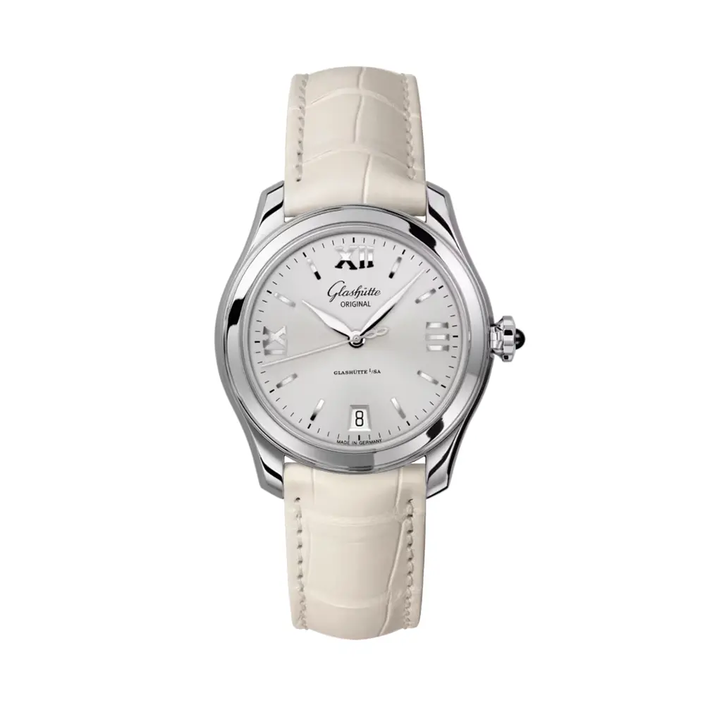Lady Serenade 36Mm - Silver On Leather Strap 1