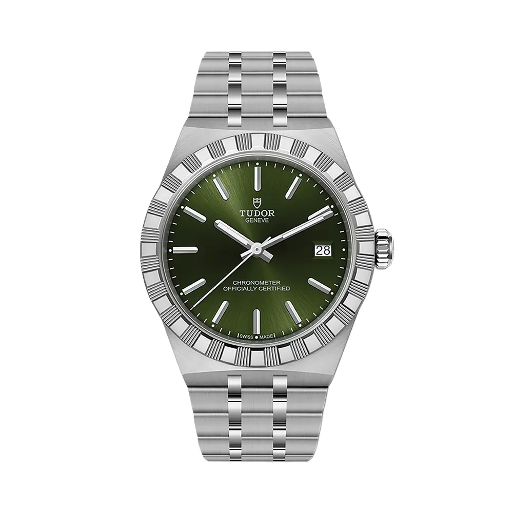 Tudor Royal 36Mm - Green On Bracelet 1