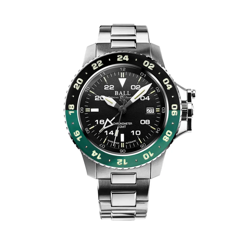 Engineer Hydrocarbon Aerogmt Ii 40Mm - Black/Green Bezel On Bracelet 1