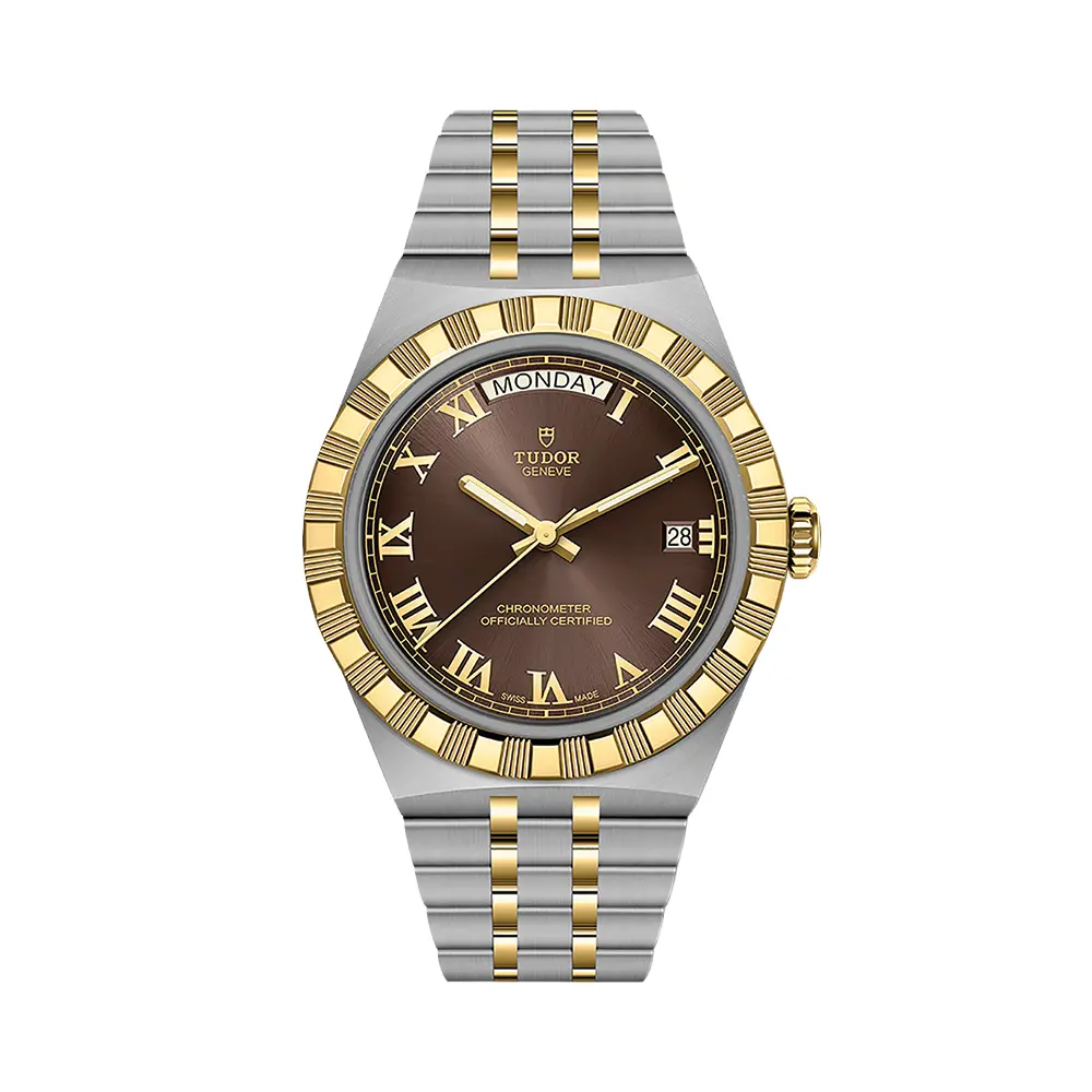 Tudor Royal Day/Date Yellow Gold Two-Tone 40Mm - Brown On Bracelet 1