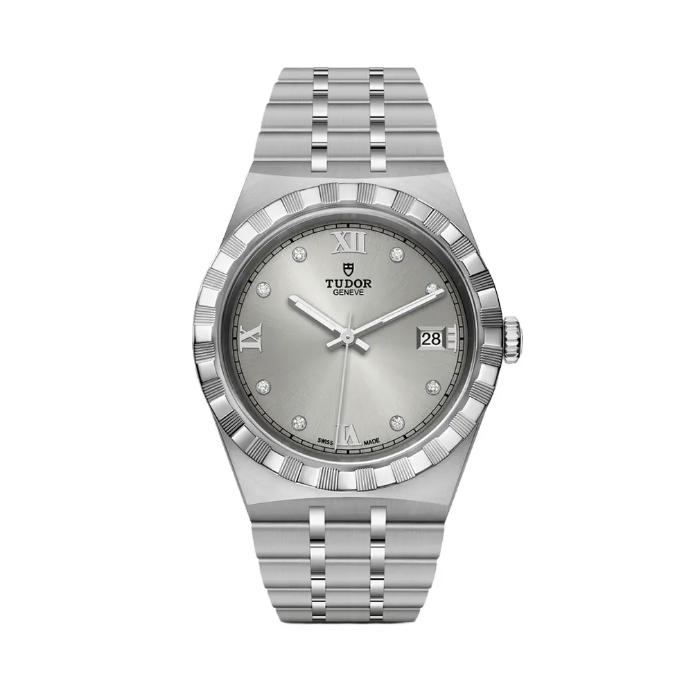 Tudor Royal 38Mm - Silver, Diamond-Set On Bracelet 1