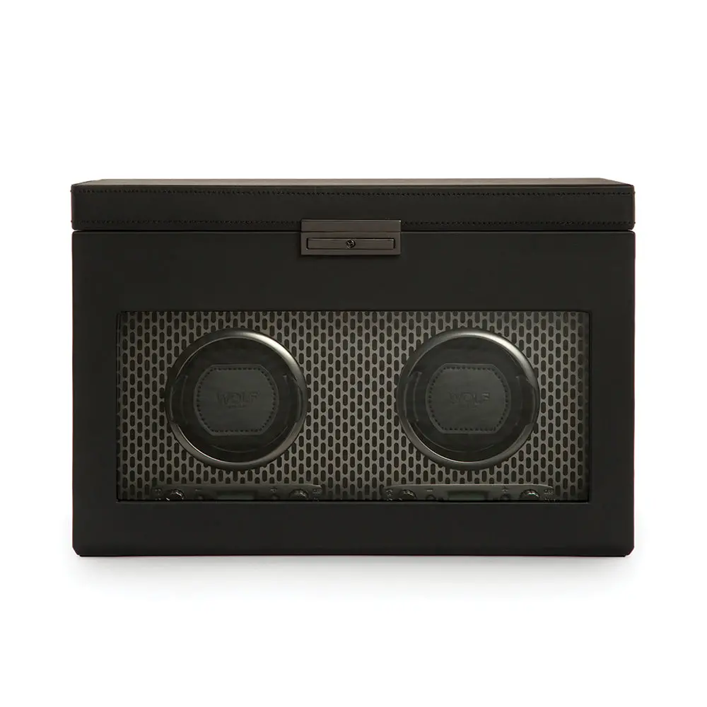 Axis Double Watch Winder With Storage - Powder Coat 1