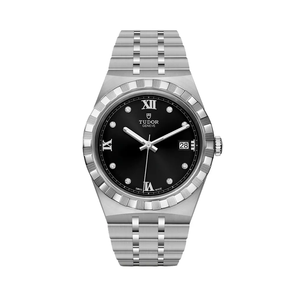 Tudor Royal 38Mm - Black, Diamond-Set On Bracelet 1
