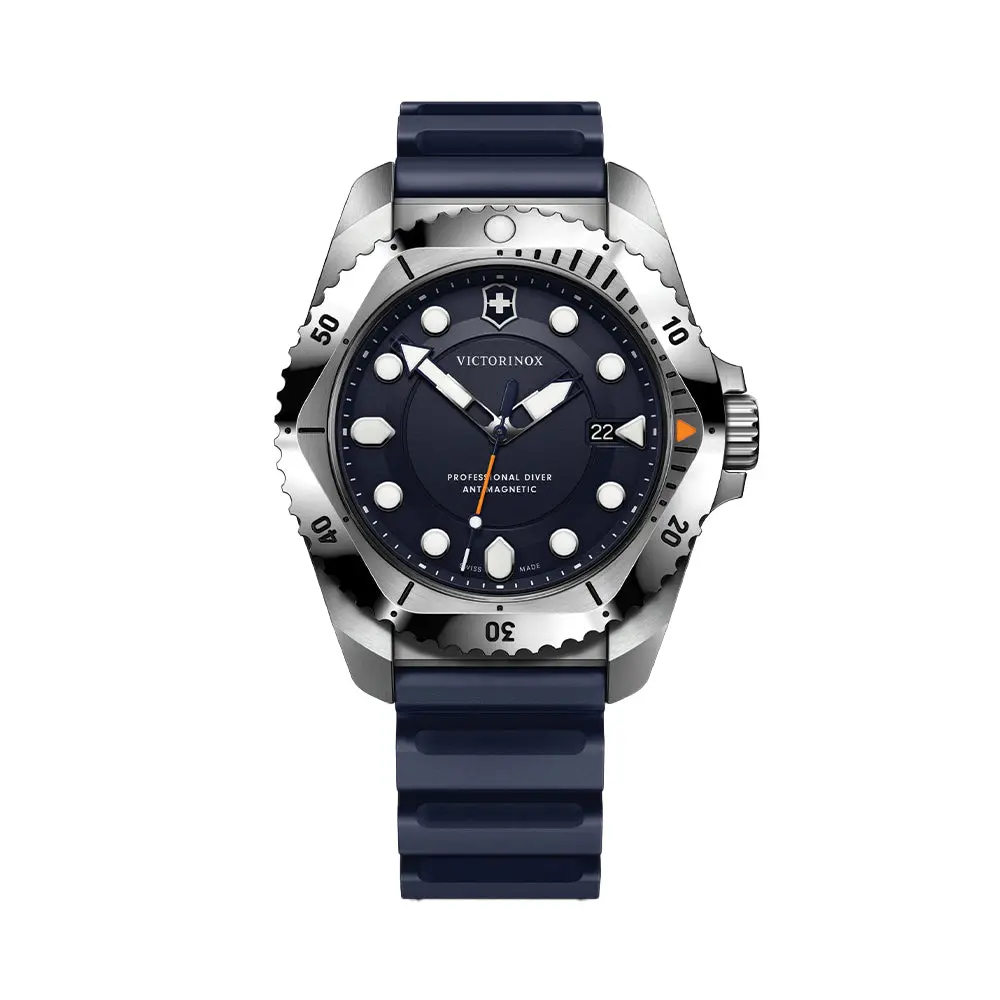 Dive Pro Quartz 43Mm - Blue On Rubber Strap 1