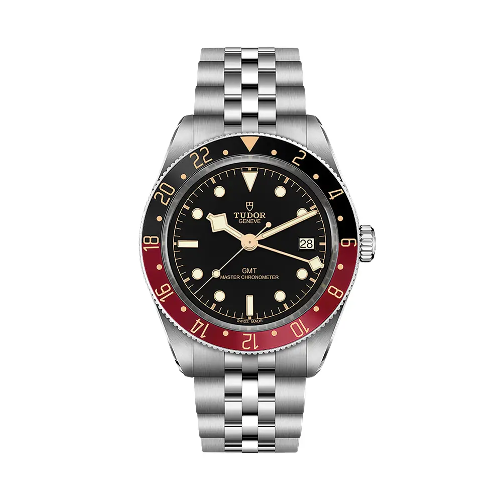 Black Bay 58 Gmt 39Mm - Black, Burgundy Bezel On 5-Link Bracelet 1