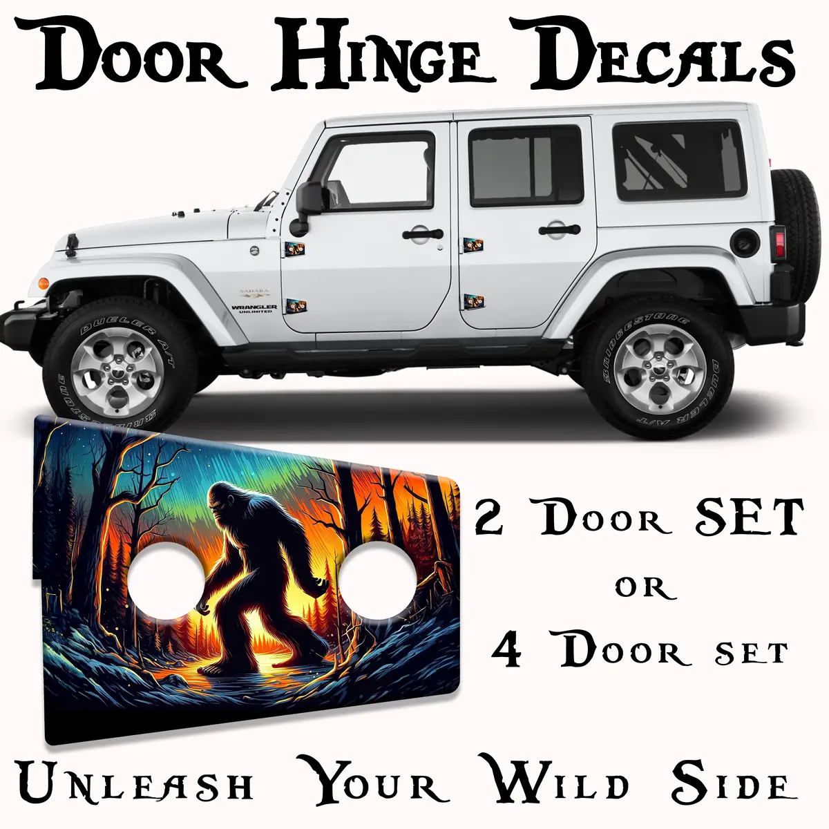Jk Bigfoot Cabin Door Hinge Decal 1 1