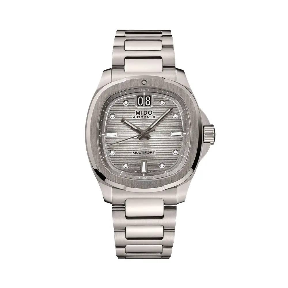 Multifort Tv Big Date Titanium 40Mm - Grey Gradient On Bracelet 1