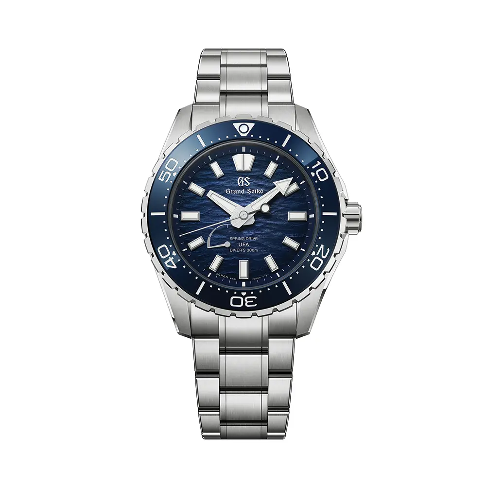 Slgb023 Spring Drive Ufa Ushio 300 Diver 40.8Mm - Blue On Bracelet 1