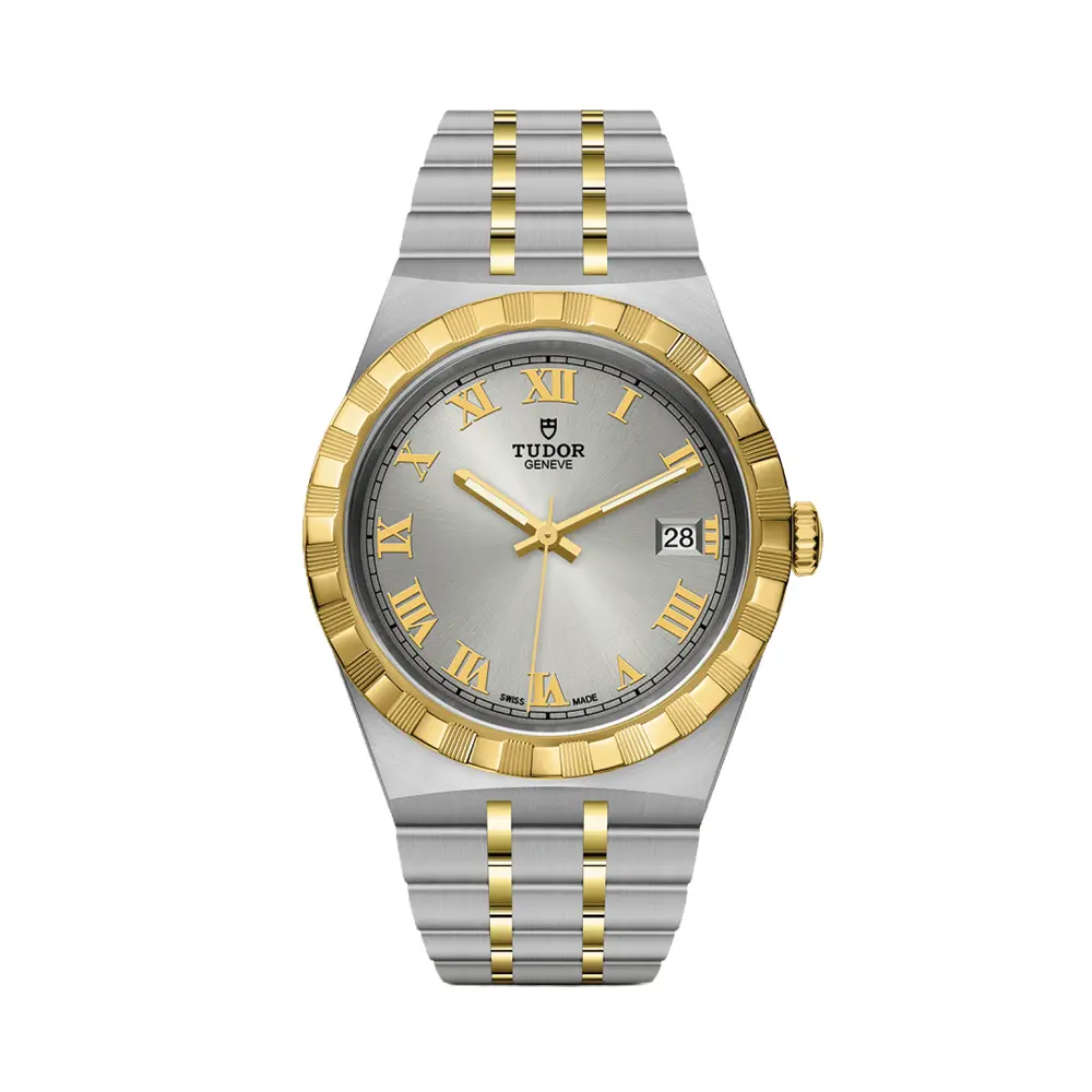 Tudor Royal Yellow Gold Two-Tone 38Mm - Silver On Bracelet 1