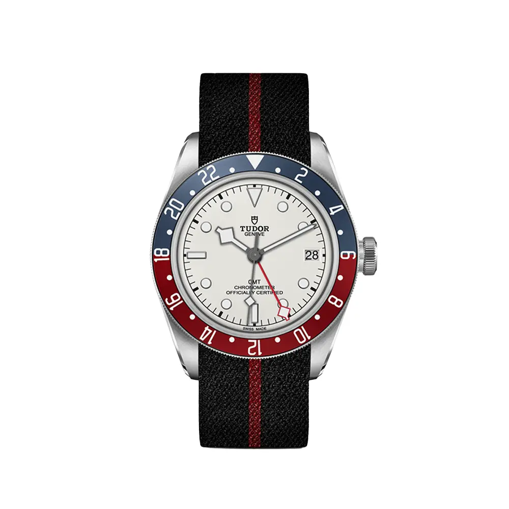 Black Bay Gmt 41Mm - Opaline On Fabric Strap 1