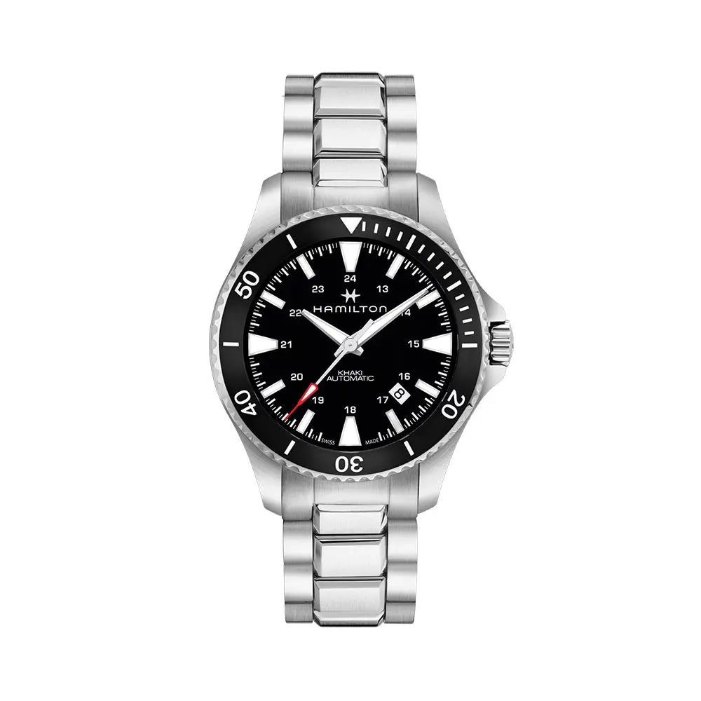 Khaki Navy Scuba Auto 40Mm - Black On Bracelet 1