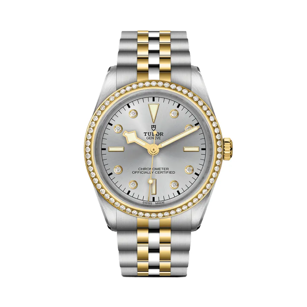 Black Bay One S&G 36Mm - Silver, Diamond-Set And Diamond Bezel On Bracelet 1