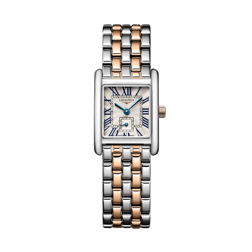 Mini Dolcevita Steel And Pink Gold 29Mm - Silver On Bracelet 1