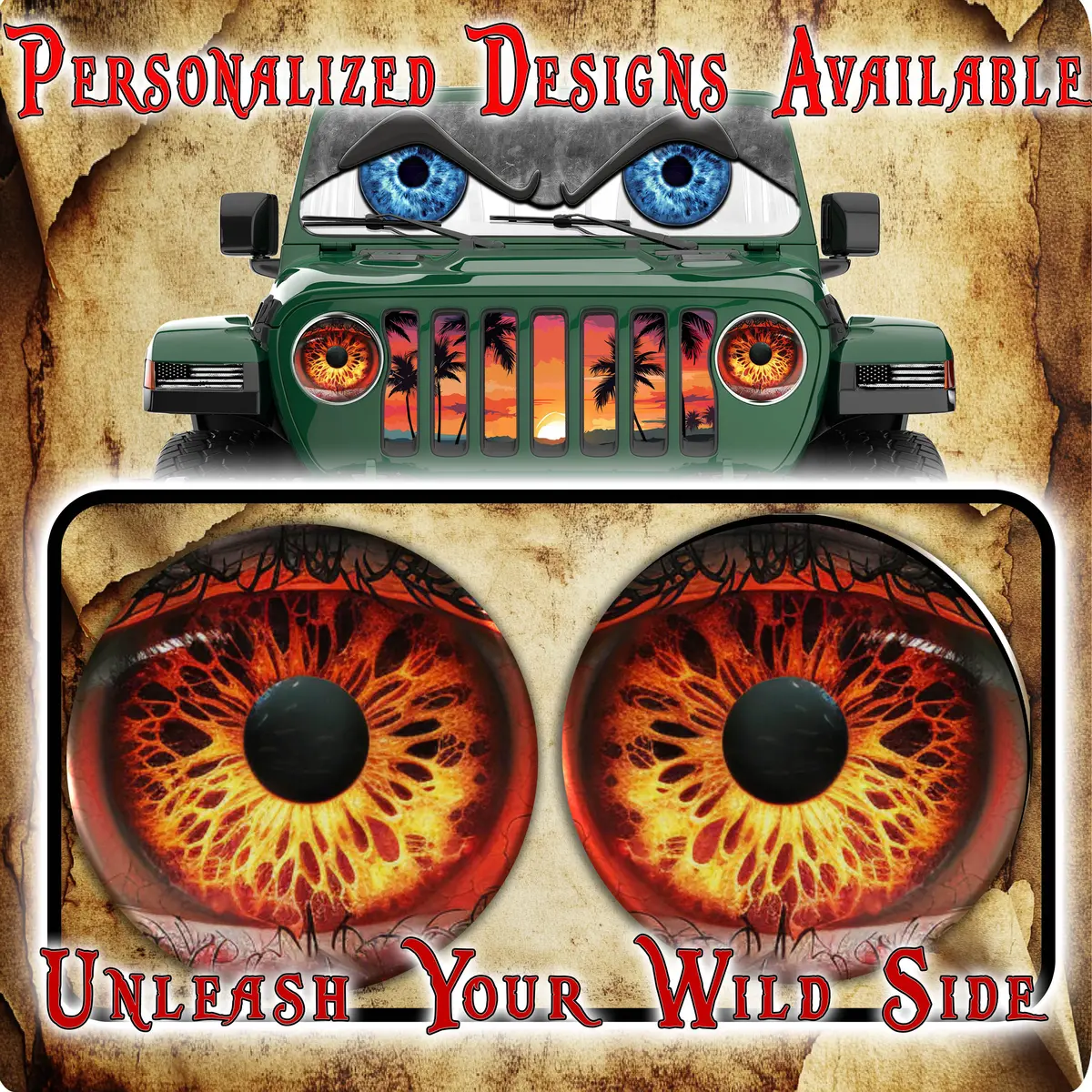 Evil Eye Headlight Decal 1 1