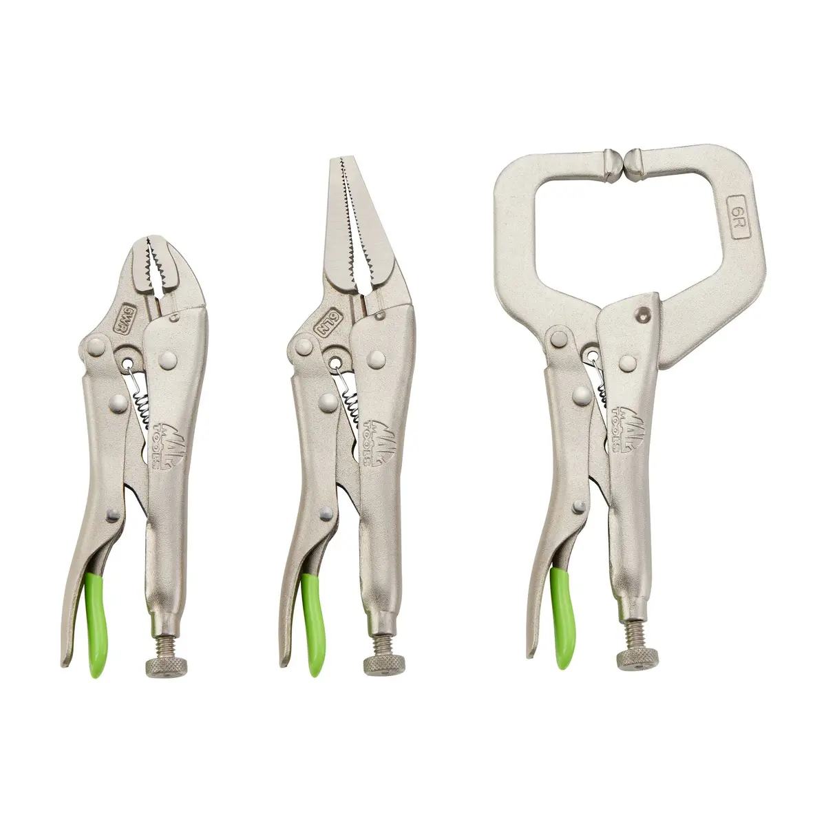 3-Pc. Trigger Release Locking Pliers Set (5-6") - Green 1
