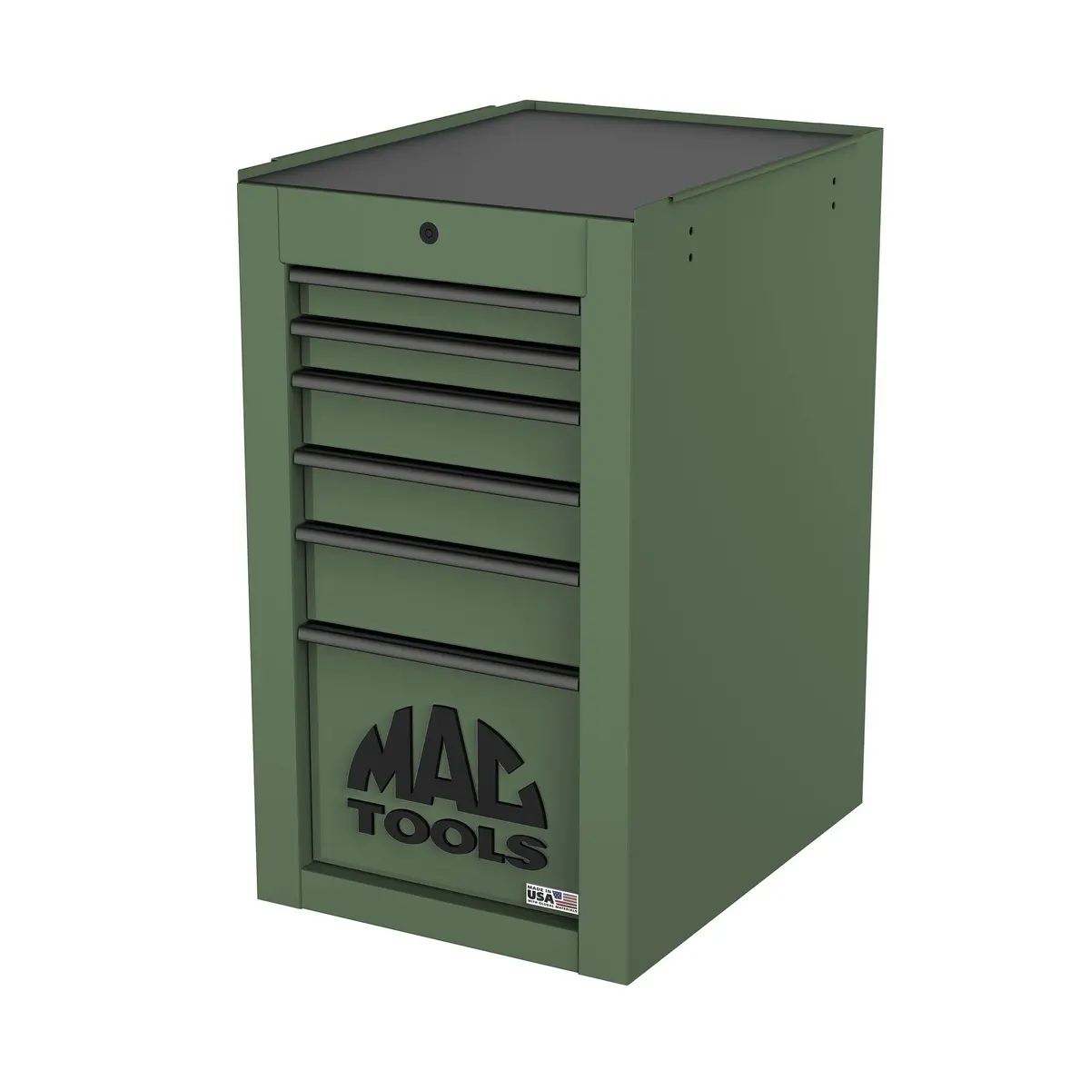 Tech™ Series 6-Drawer Side Cabinet With Powertech™ Drawer - Olive Green 1