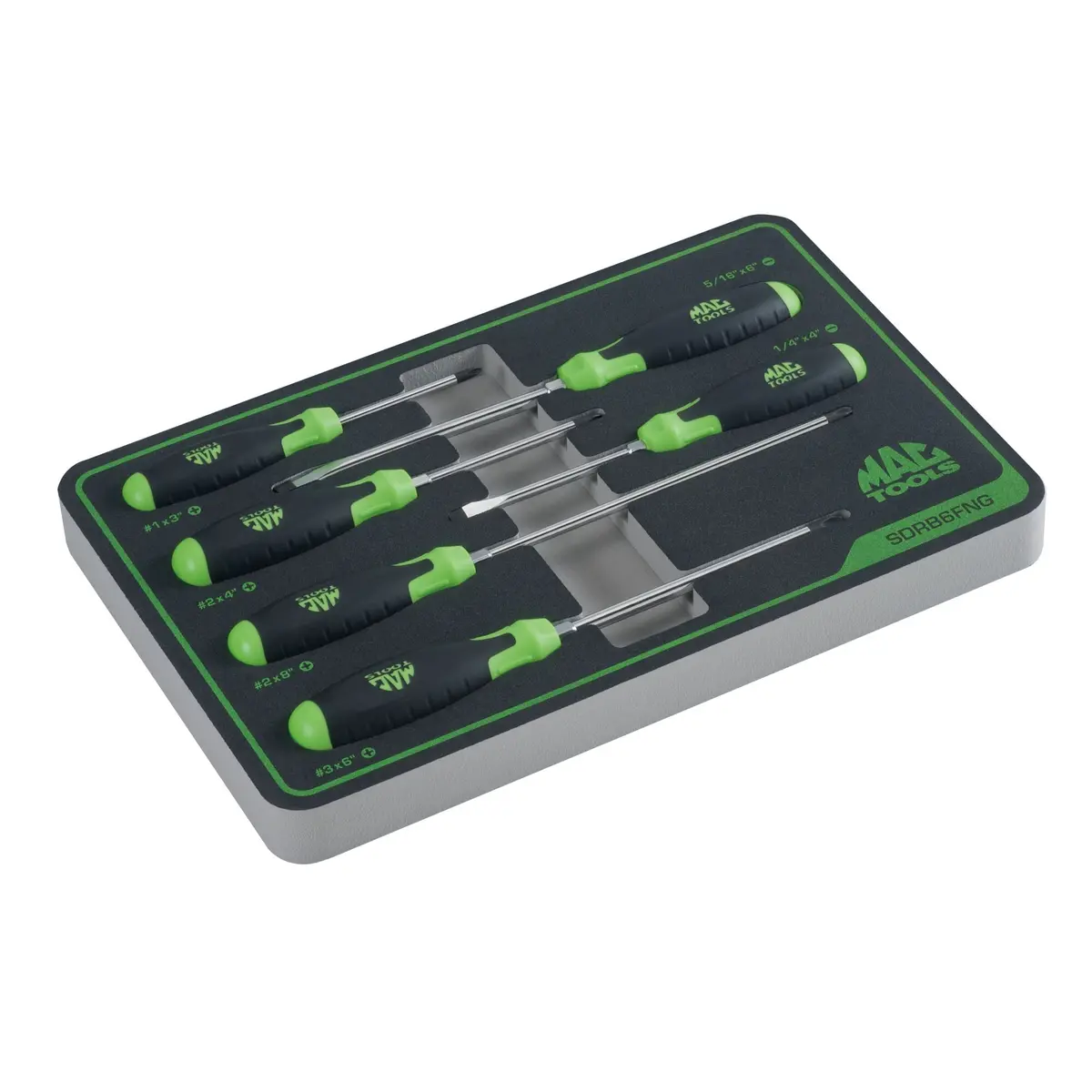 6-Pc. Screwdriver Set In Foam – Green 1