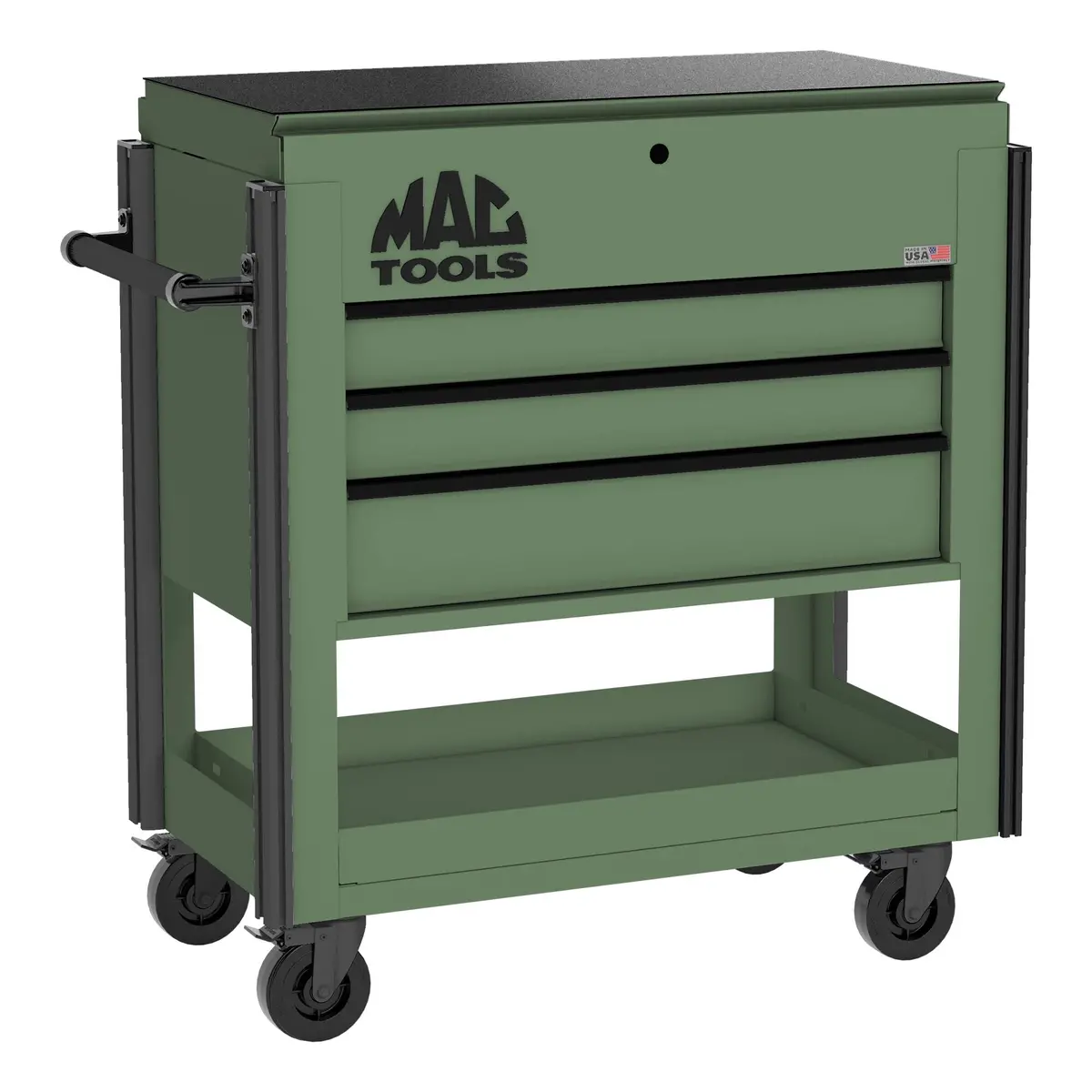 5-Drawer Utility Cart W/ Full Lid - Olive Green 1