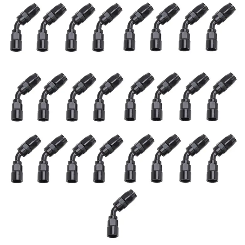 Russell Performance -10 An Black 45° Full-Flow Hose End Fitting 1