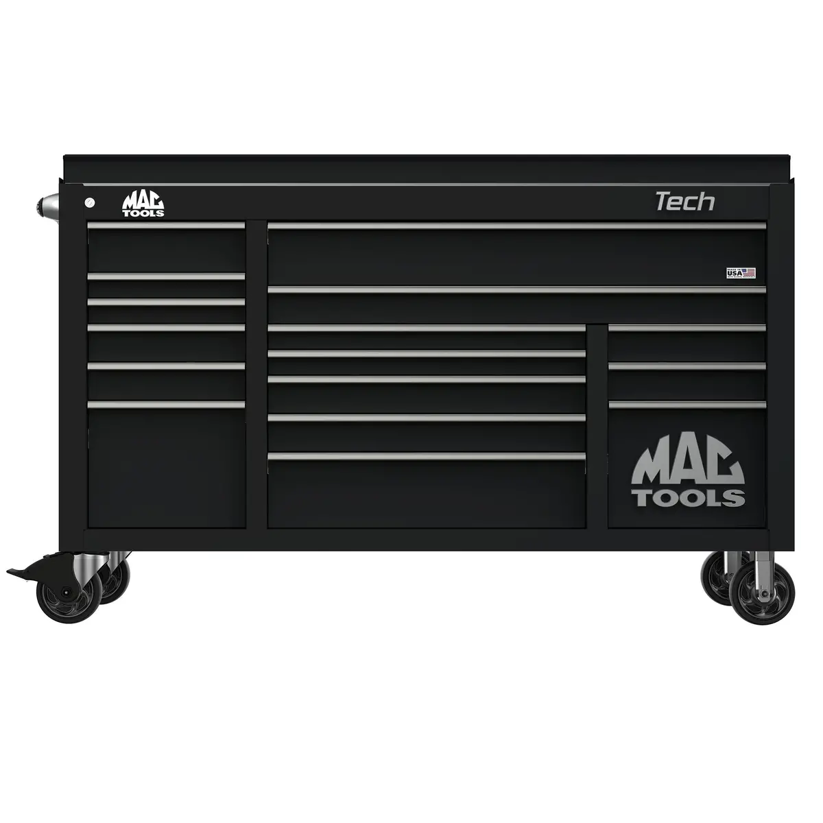 Tech™ Series 16-Drawer Drop Top Workstation - Galaxy Black 1
