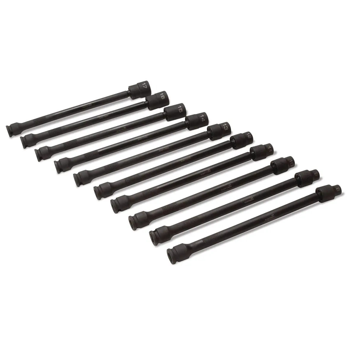 10-Pc. 3/8" Drive Metric Universal Extension Driveline Impact Socket Set - 12-Pt. 1