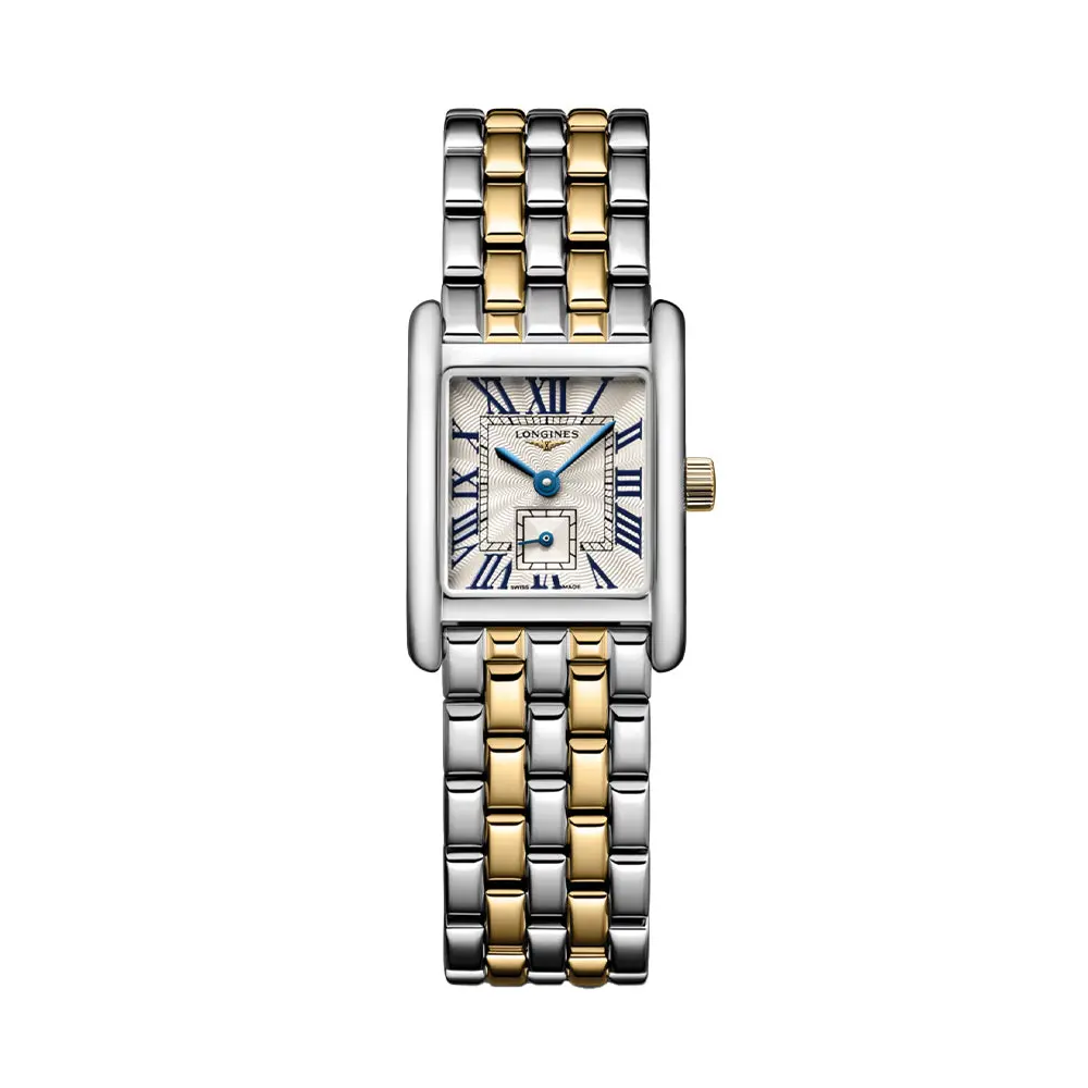 Mini Dolcevita Steel And Yellow Gold 29Mm - Silver On Bracelet 1