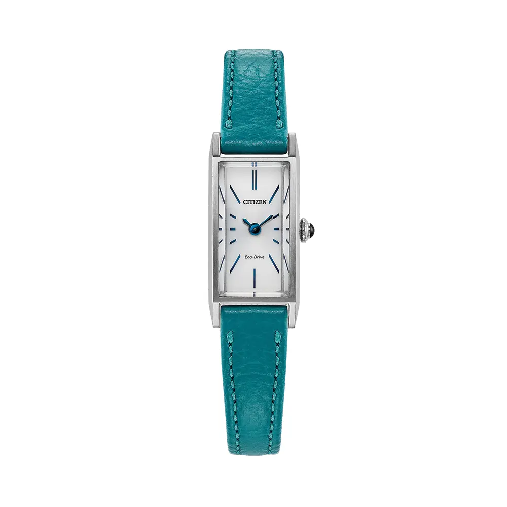 Fio 30.7Mm - White On Blue Leather Strap 1