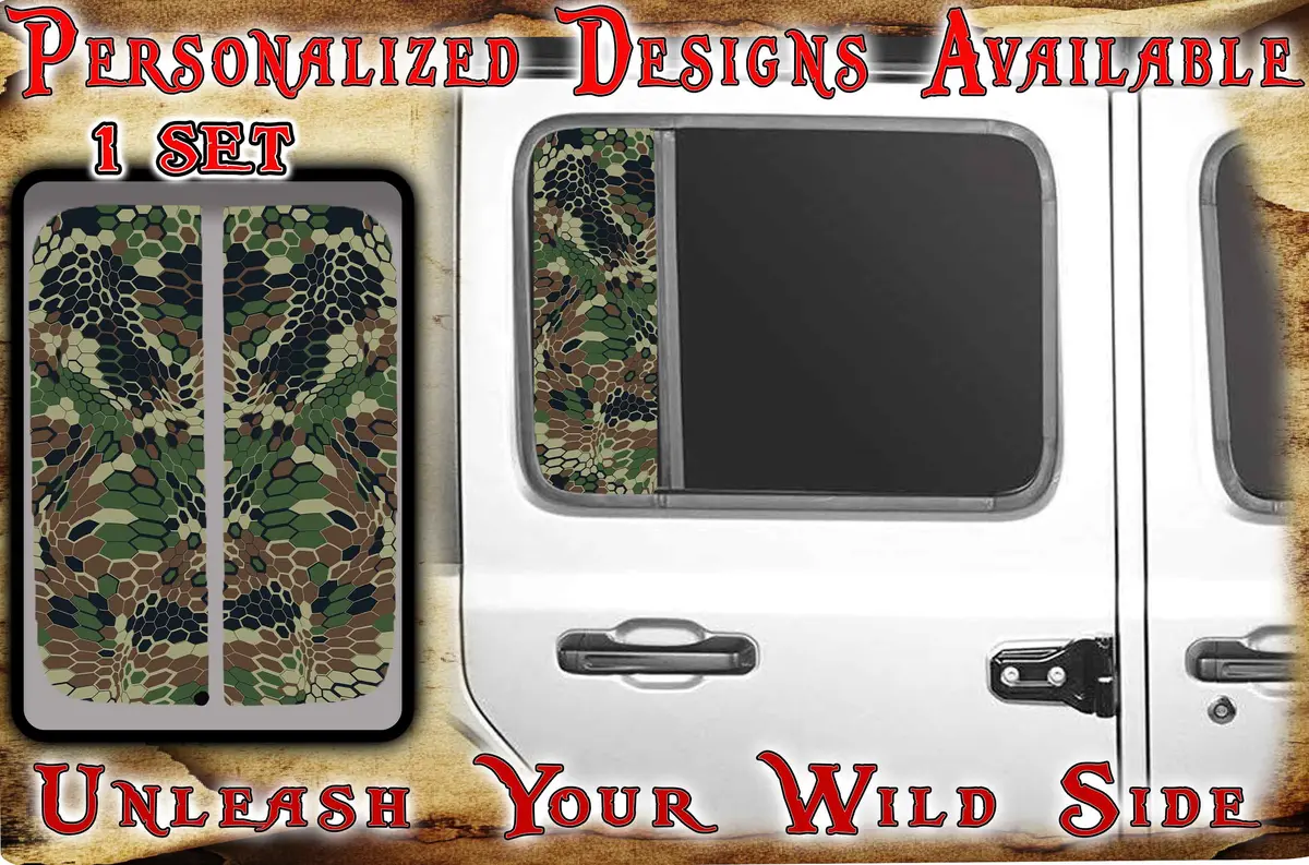 Side Door Window Decal Camo 209 1